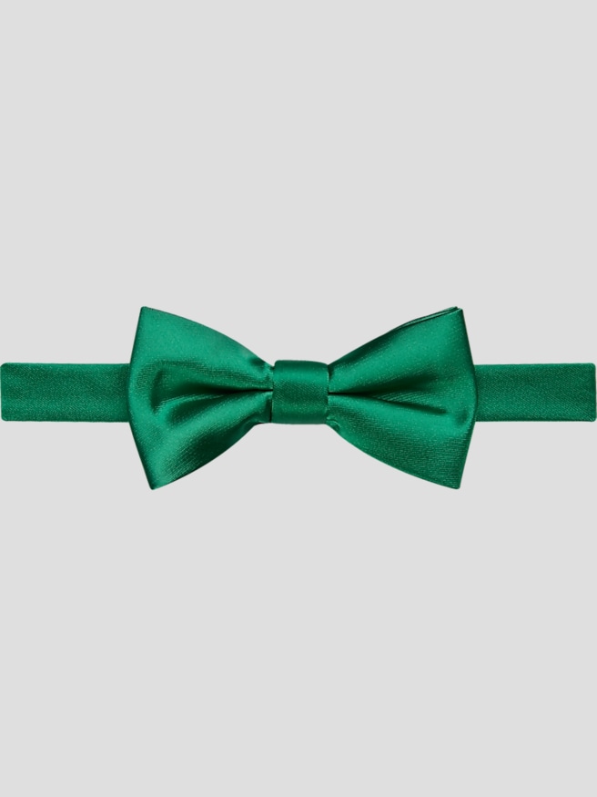 Egara Men's Solid Formal Pre-Tied Bow Tie , Emerald / Green