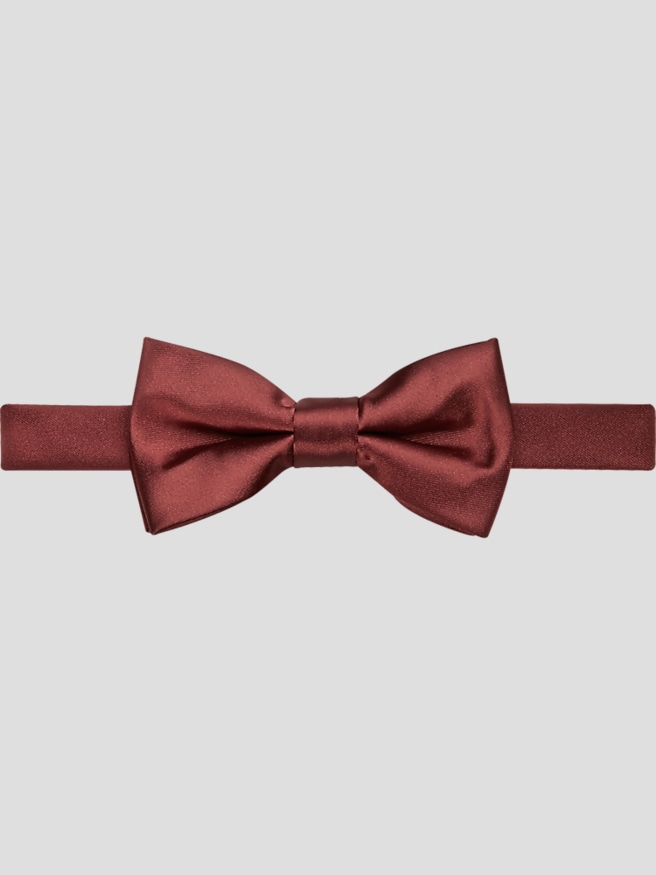 Egara Men's Solid Formal Pre-Tied Bow Tie , Burnt Orange