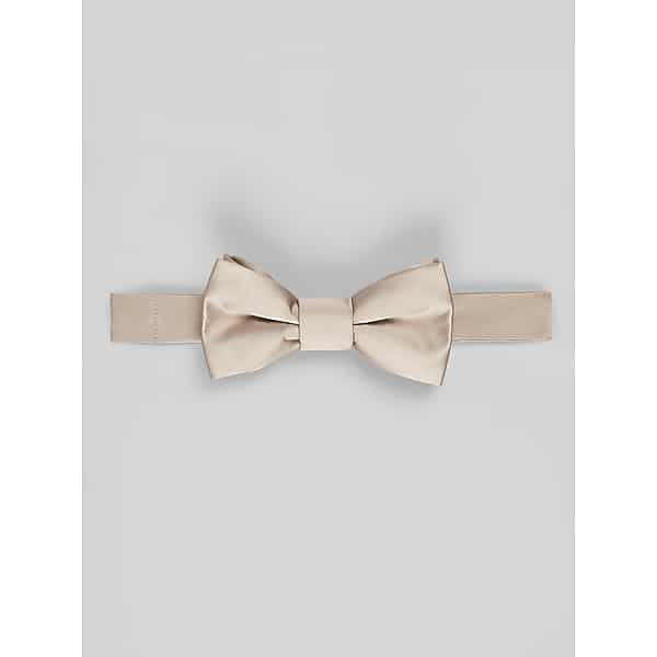Egara Men's Solid Pre-Tied Bow Tie Sand - Size: One Size