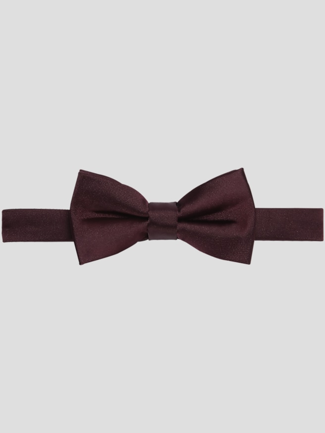 Egara Men's Solid Formal Pre-Tied Bow Tie , Zinfandel / Burgundy