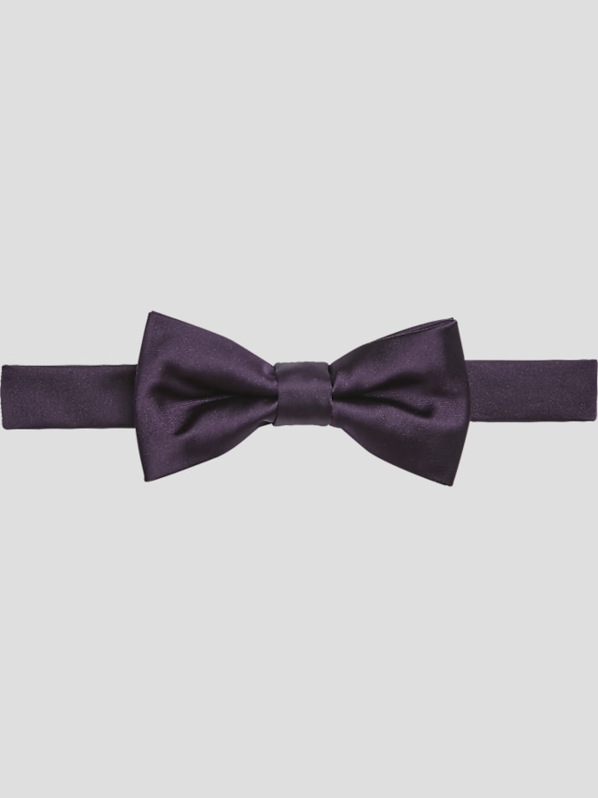 Egara Men's Solid Formal Pre-Tied Bow Tie Mysterioso Purple