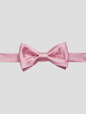 Solid Silk Pre-Tied Bow Tie