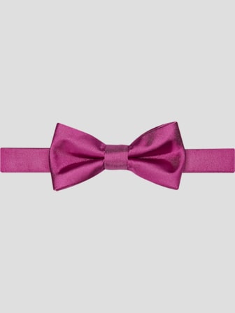 Solid Silk Pre-Tied Bow Tie