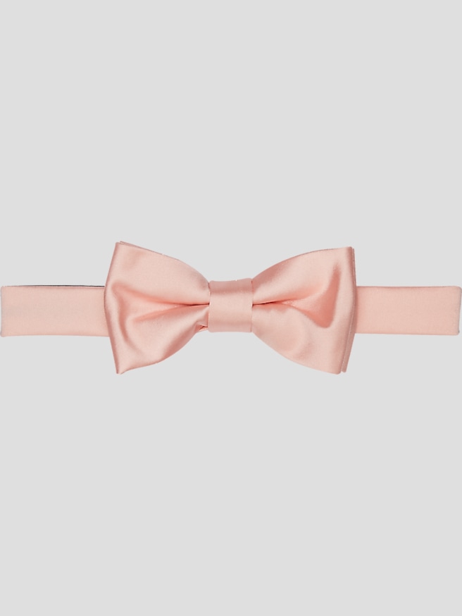 Egara Men's Solid Formal Pre-Tied Bow Tie , Peach / Orange