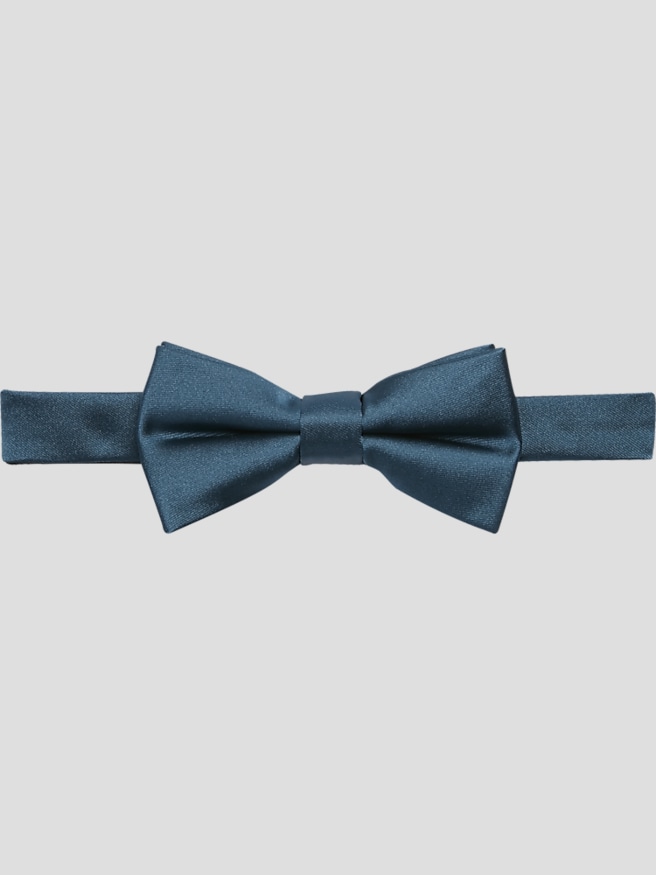 Egara Men's Solid Formal Pre-Tied Bow Tie , Reflecting Pond / Blue