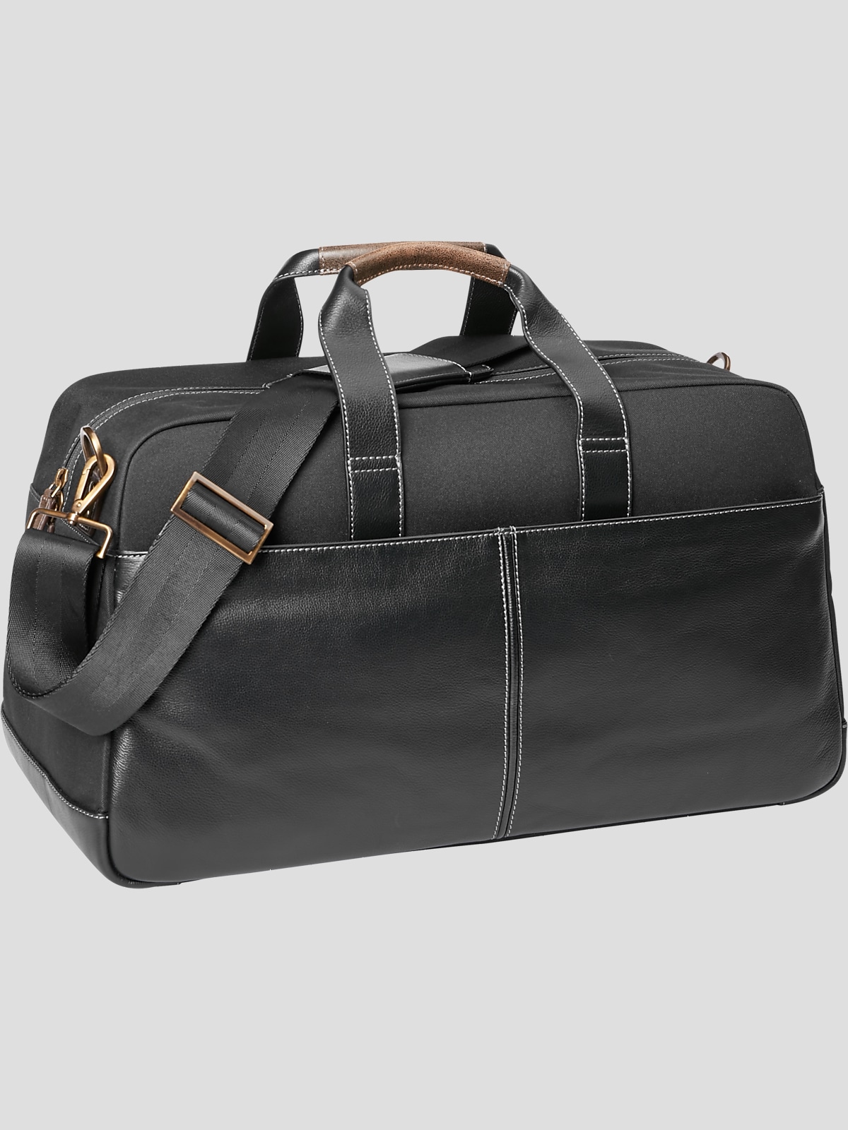 Black Leather Duffle Bag Mens