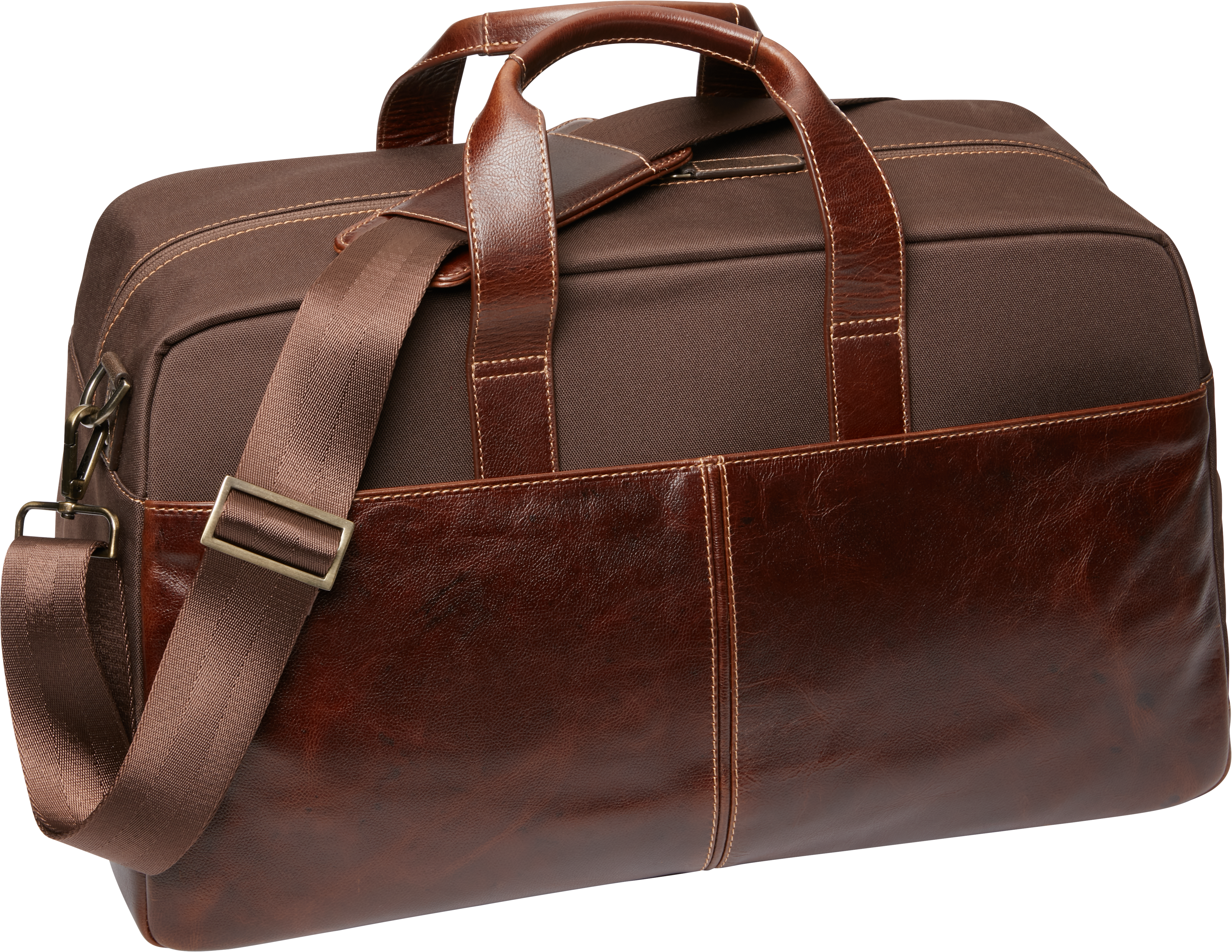 Leather Nylon Duffel Bag