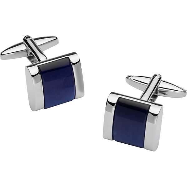 Pronto Uomo Men's Fiberoptic Square Cufflinks Blue - Size: One Size - Only Available at Men's Wearhouse