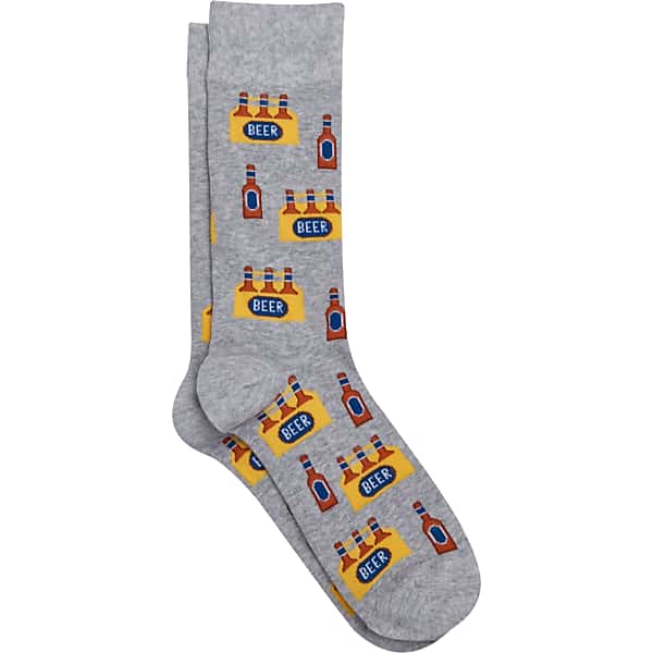 Egara Men's Socks Six Pack Gray - Size: One Size
