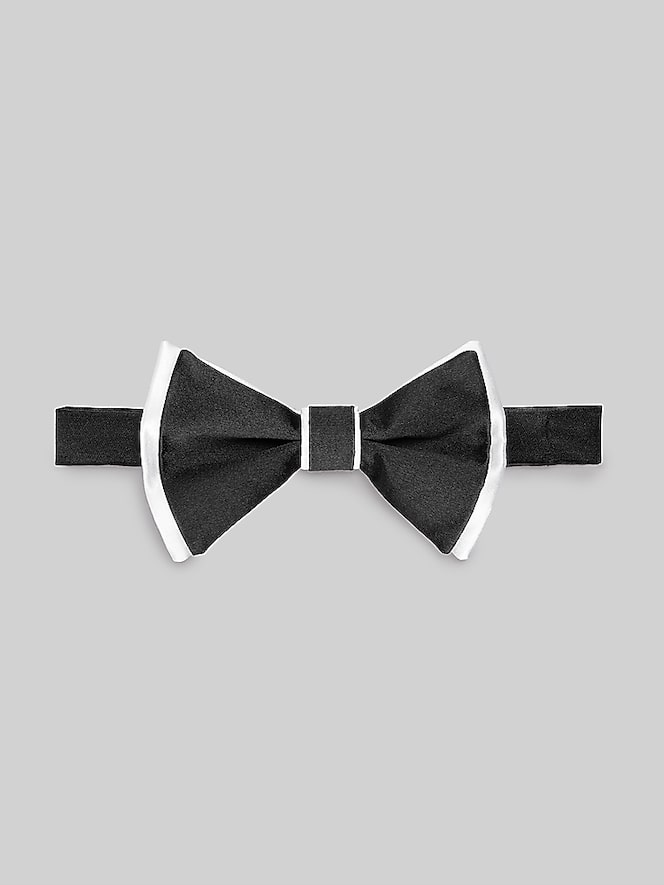 Pronto Uomo Two-Tone Contrast Pre-Tied Bow Tie