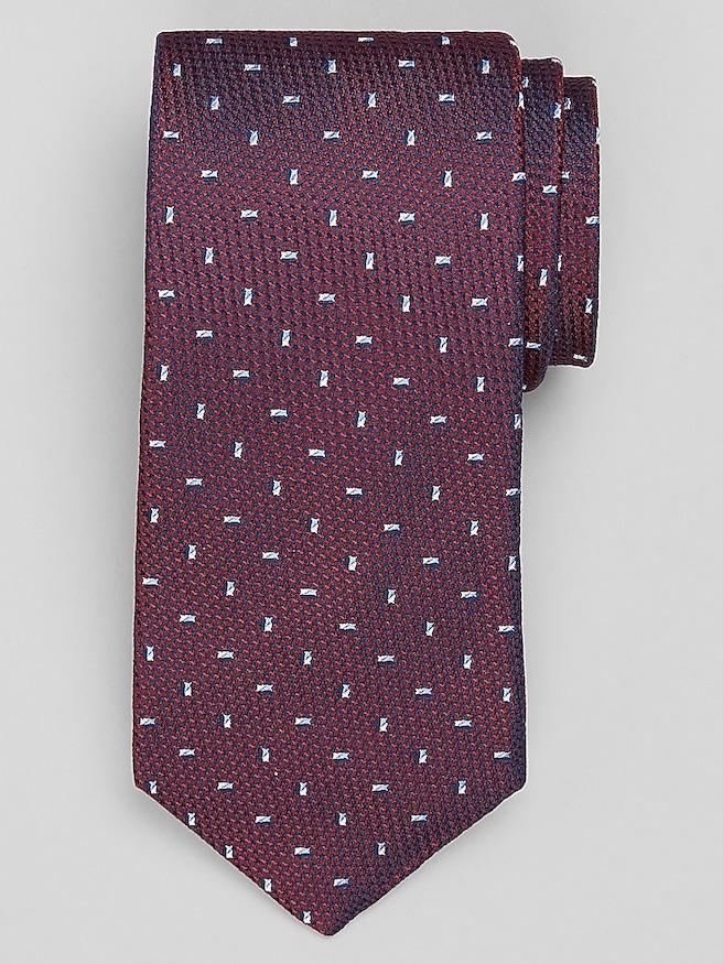 Men's Textured Ground Mini Neat Tie Purple
