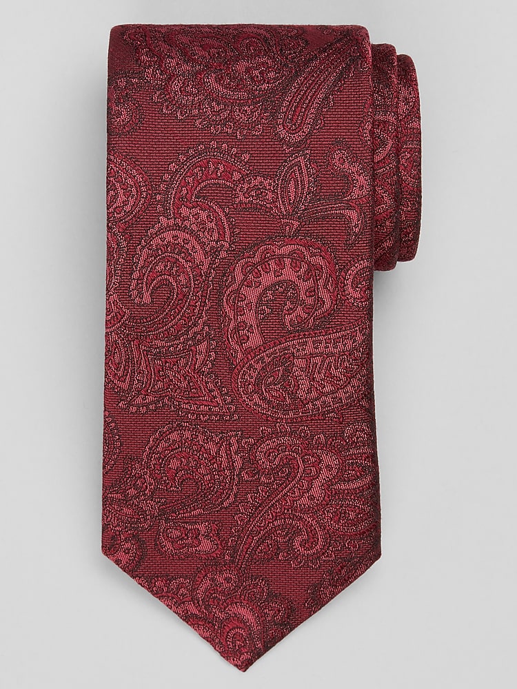 Joseph Abboud Tonal Paisley Silk Tie, Burgundy | Ties | Men's