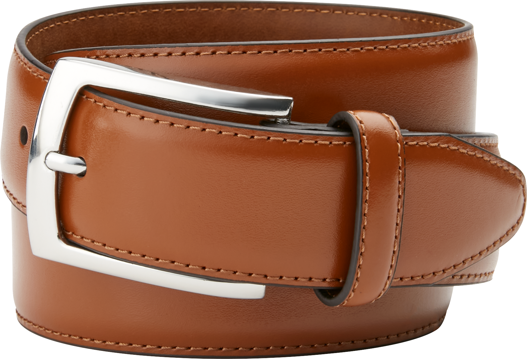 Brown leather slim horse shoe buckle belt – Scott Fraser Collection