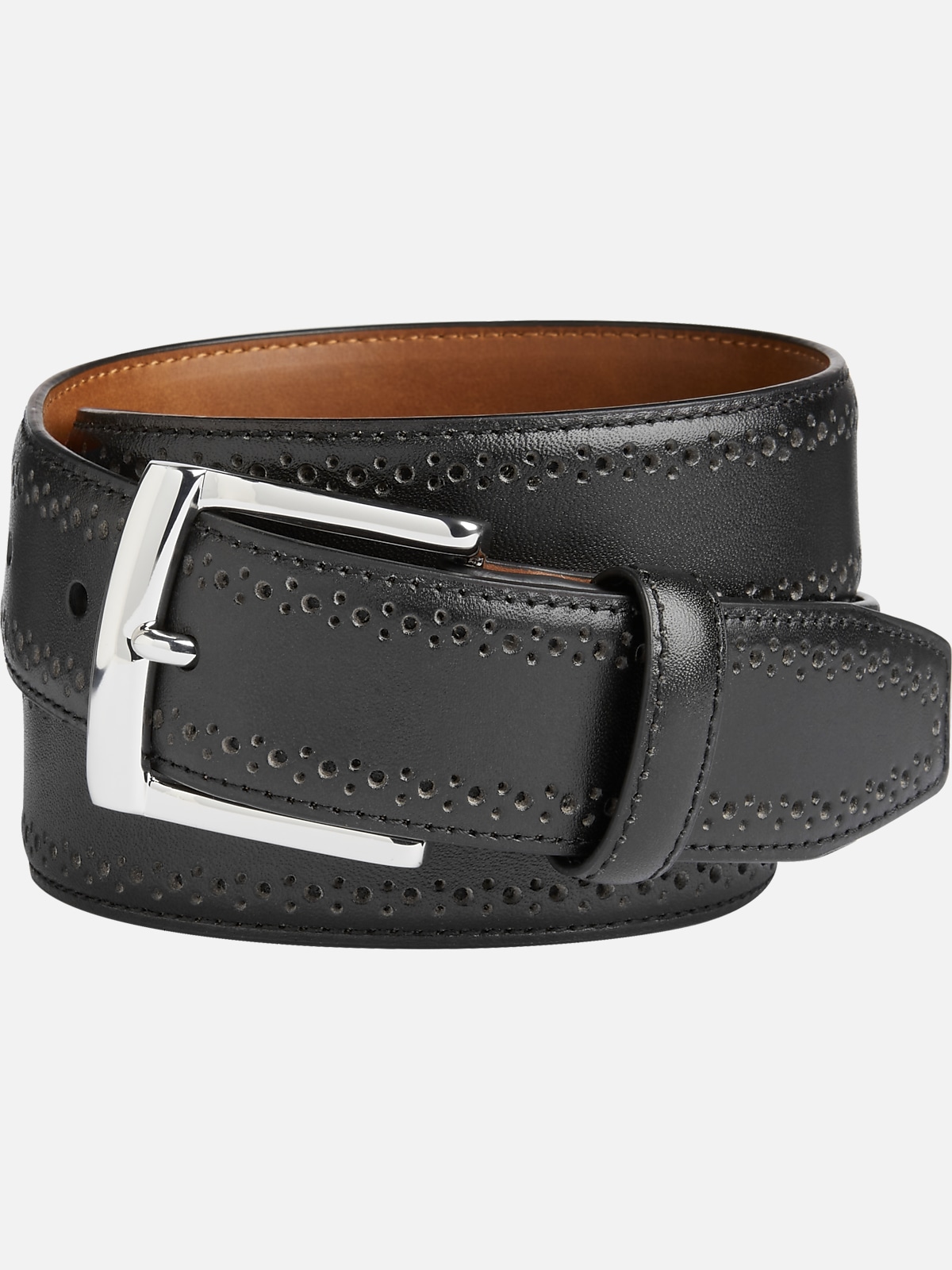 Johnston & Murphy Perforated Edge Belt | All Clearance $39.99| Men's ...