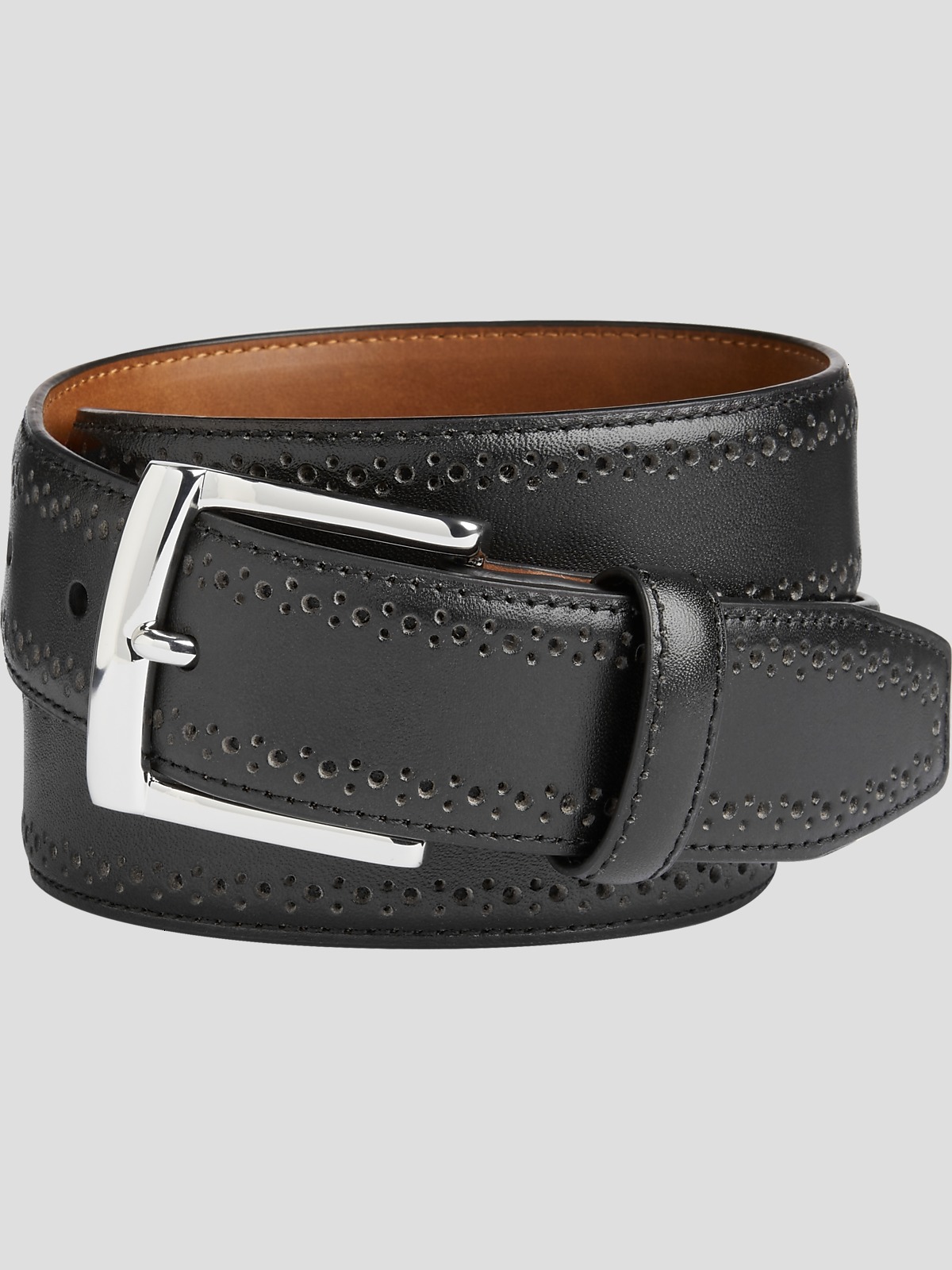 Johnston & Murphy Perforated Edge Belt | All Clearance $39.99| Men's ...