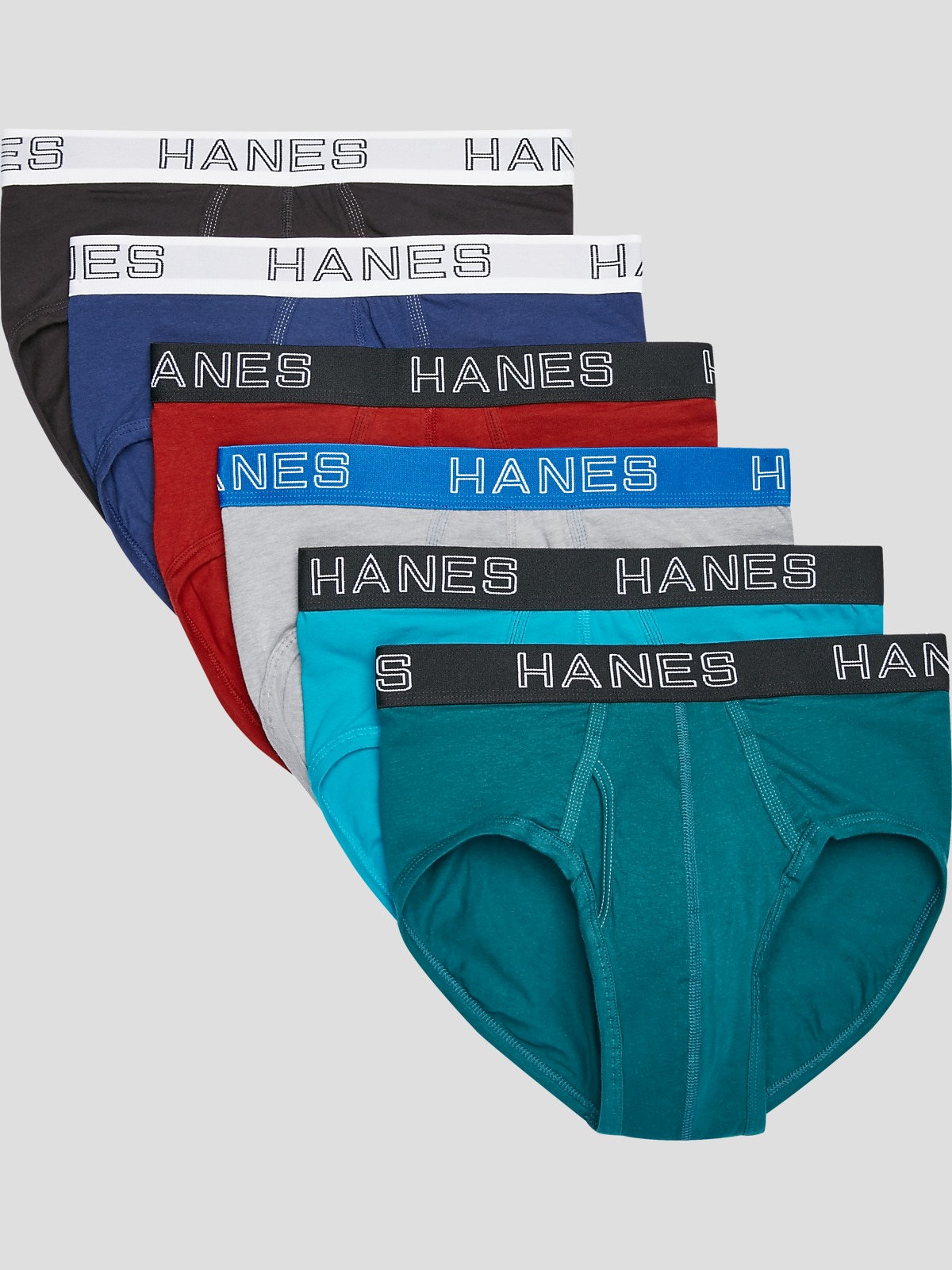 Hanes Briefs 6Pack Assorted Colors Underwear Men's Wearhouse