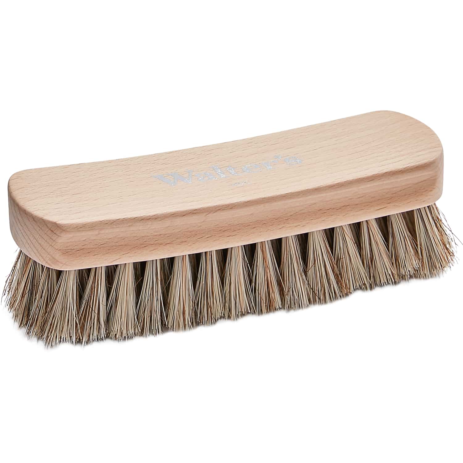 Walters Horsehair Shoe Polishing Brush in Neutral Wood – One Size Shoe Shine Brush for Leather Dress Shoes and Boots