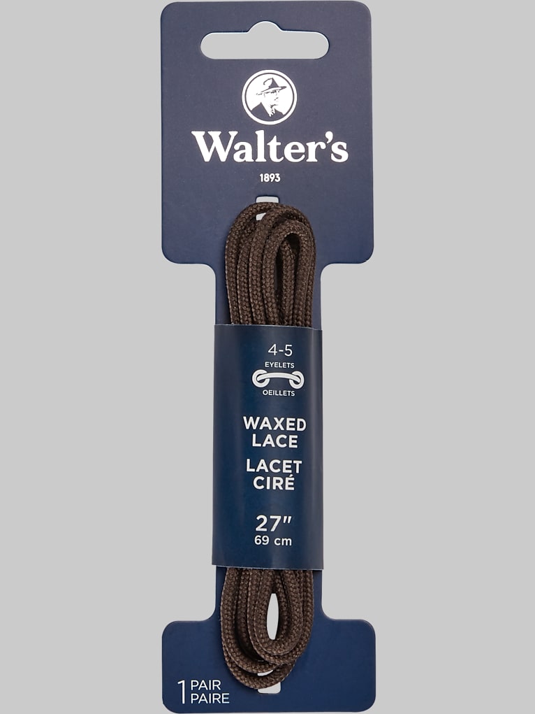 Walters 27-Inch Waxed Shoelaces, Brown