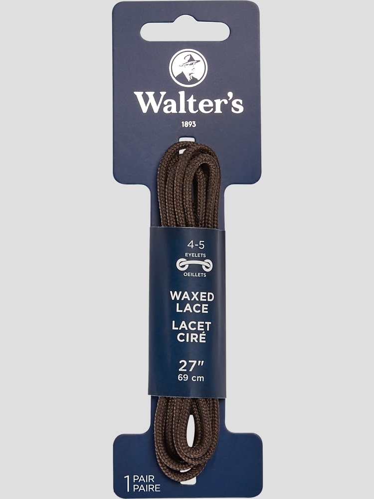 Walters 27-Inch Waxed Shoelaces, Brown Shoe Care Men's Wearhouse