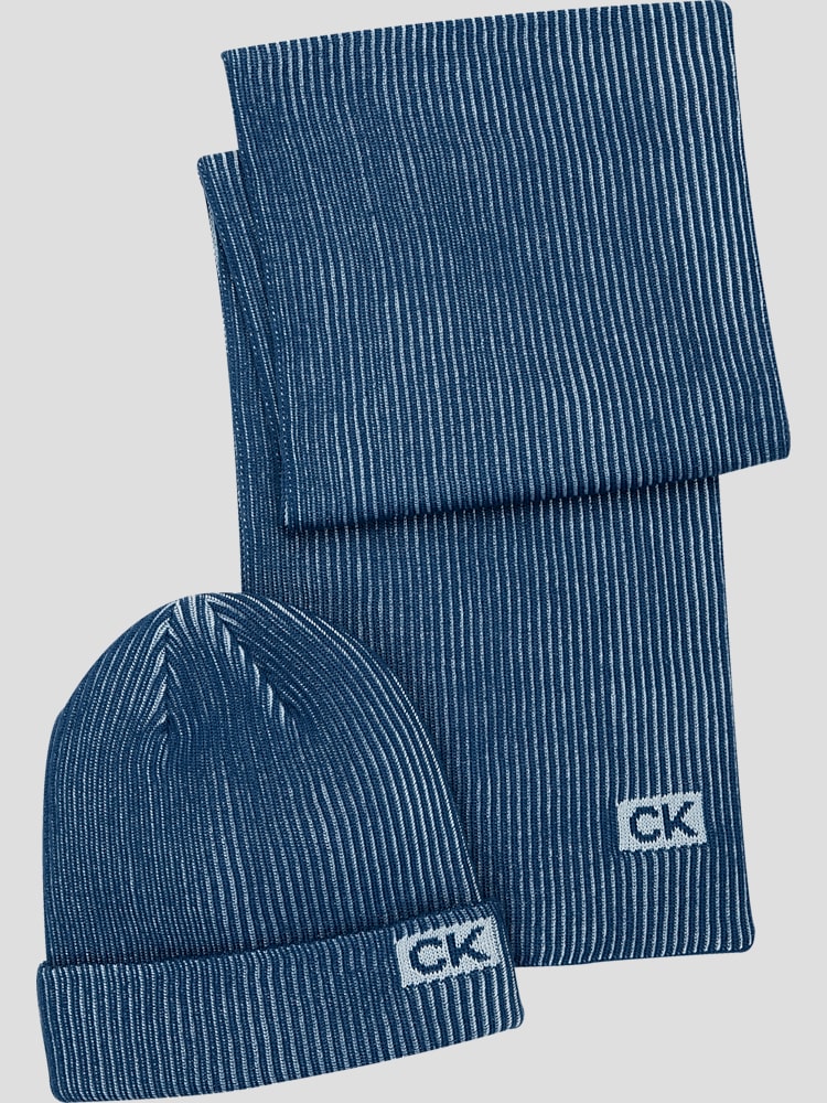 Calvin klein hat and scarf set clearance