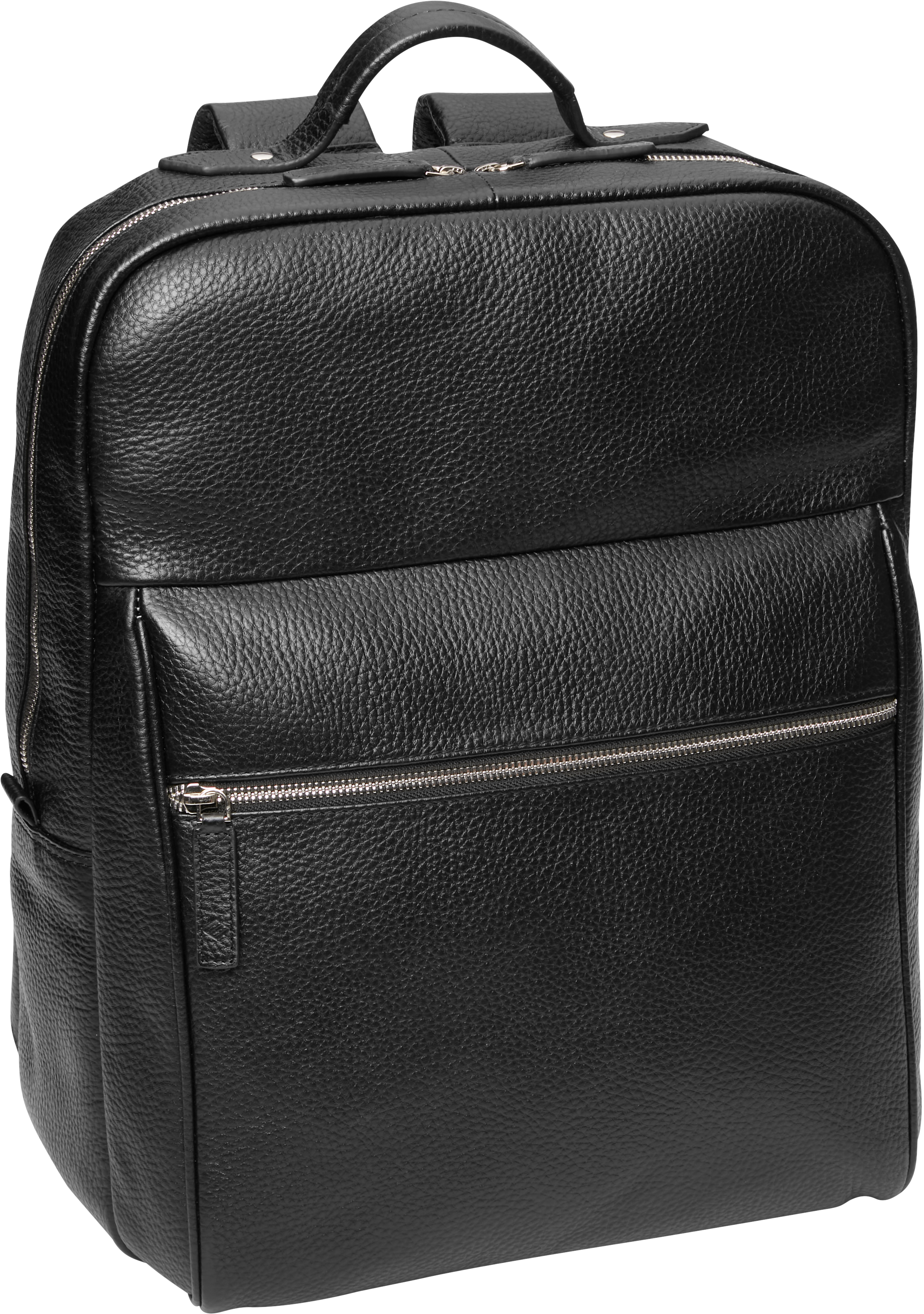 Pachamama - JOE black leather backpack - Urban leather backpack for men