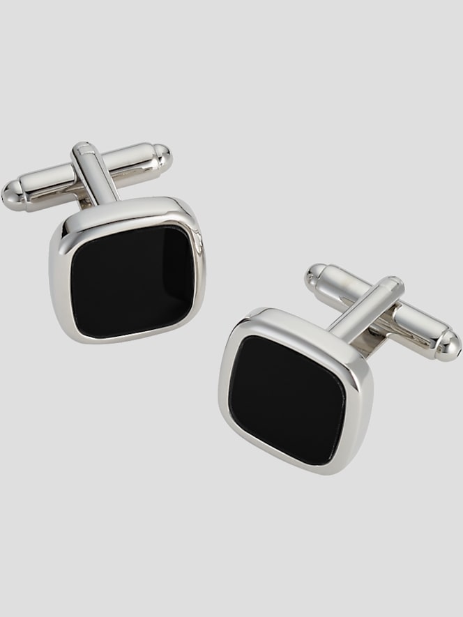 Pronto Uomo Square Black Cufflinks