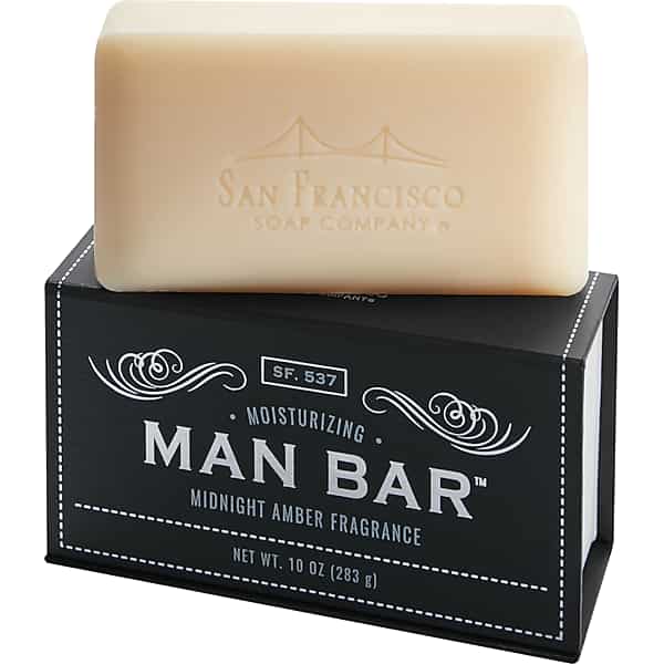 San Francisco Soap Co. Men's Man Bar Moisturizing Midnight Amber Bar Soap Amber Soap - Size: One Size TMW8X8880000
