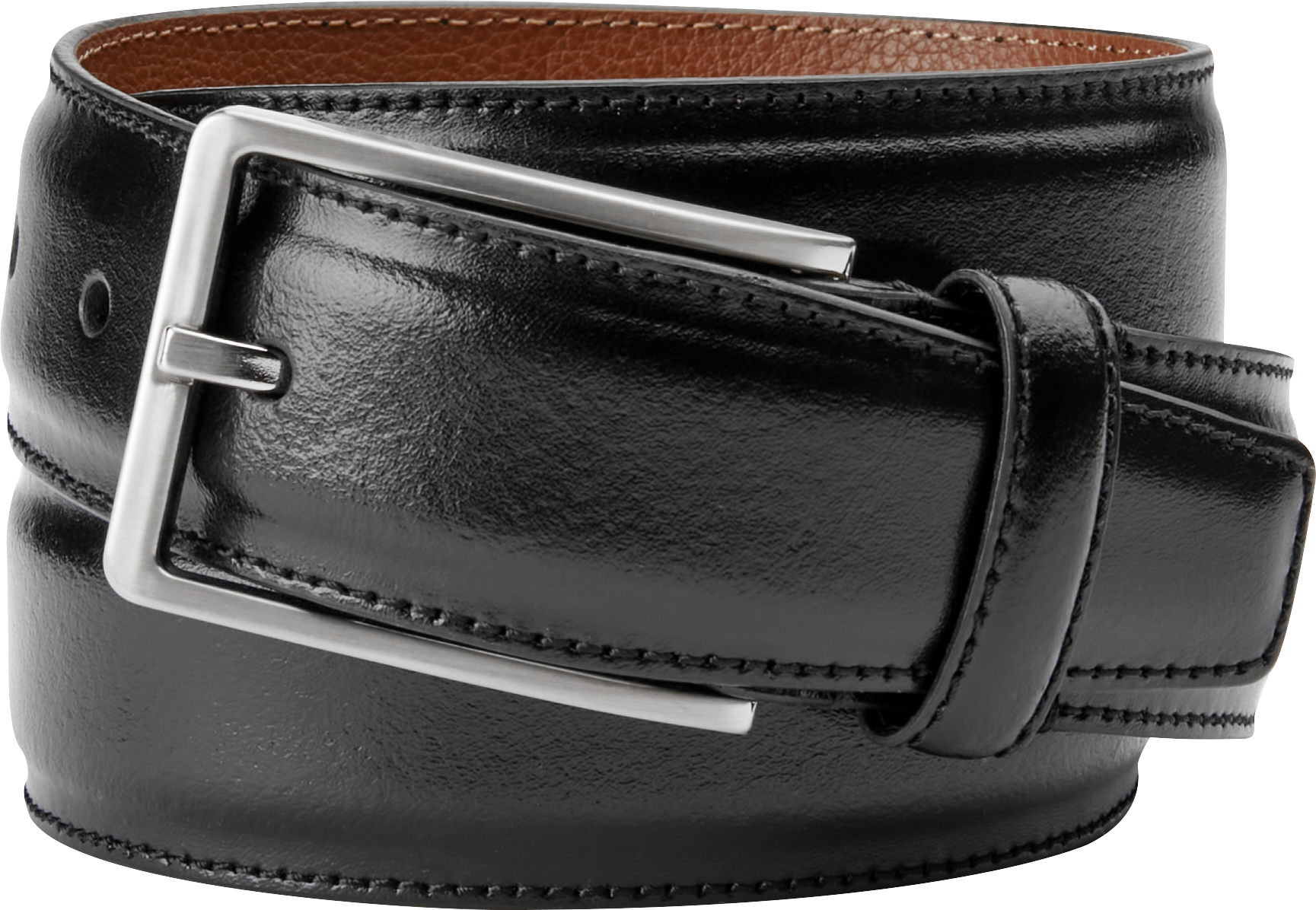 Johnston & Murphy Feather Edge Leather Belt | Hamilton Place