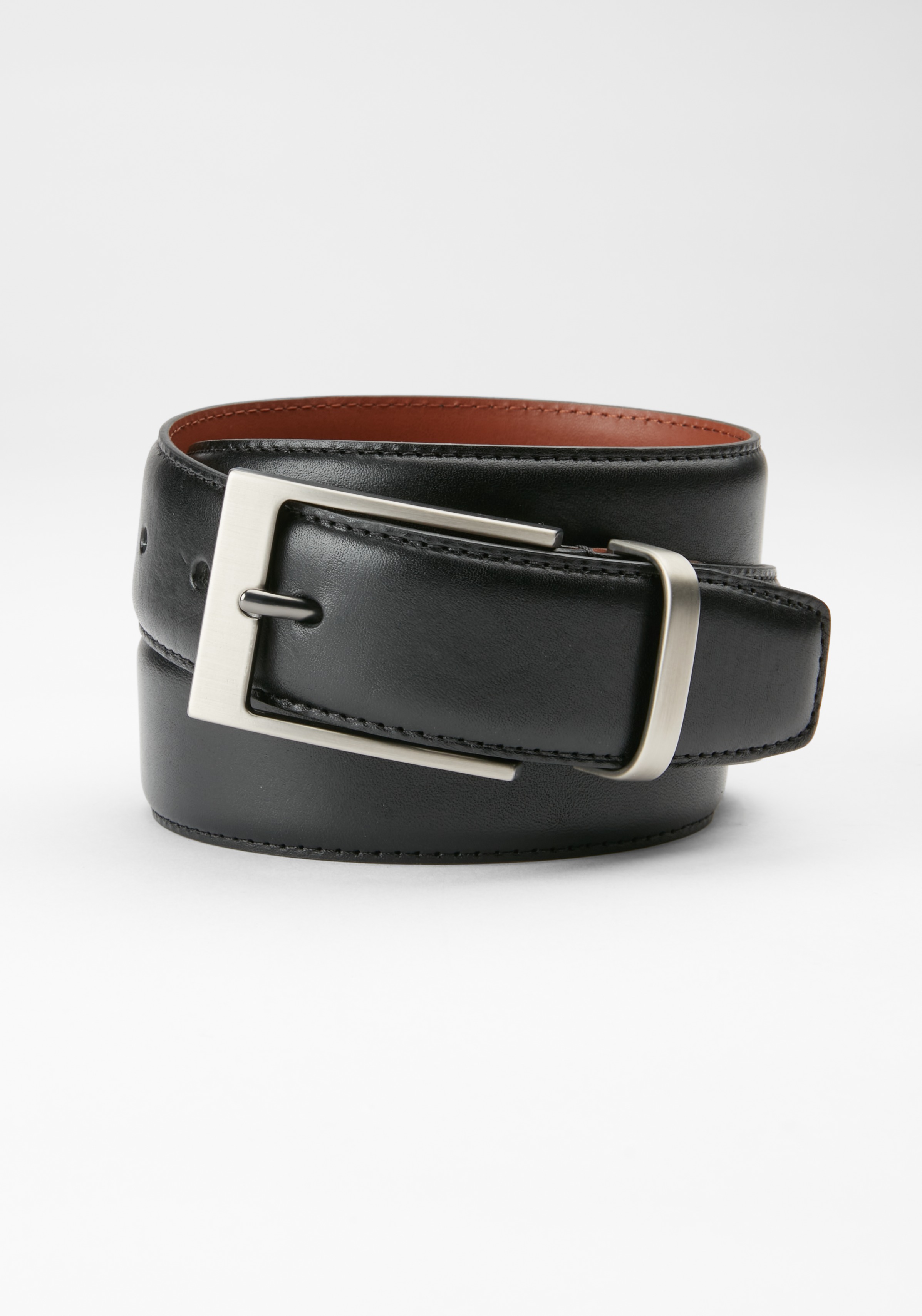Joseph Abboud Feather Edge Stitched Leather Belt | All Sale| Men's ...