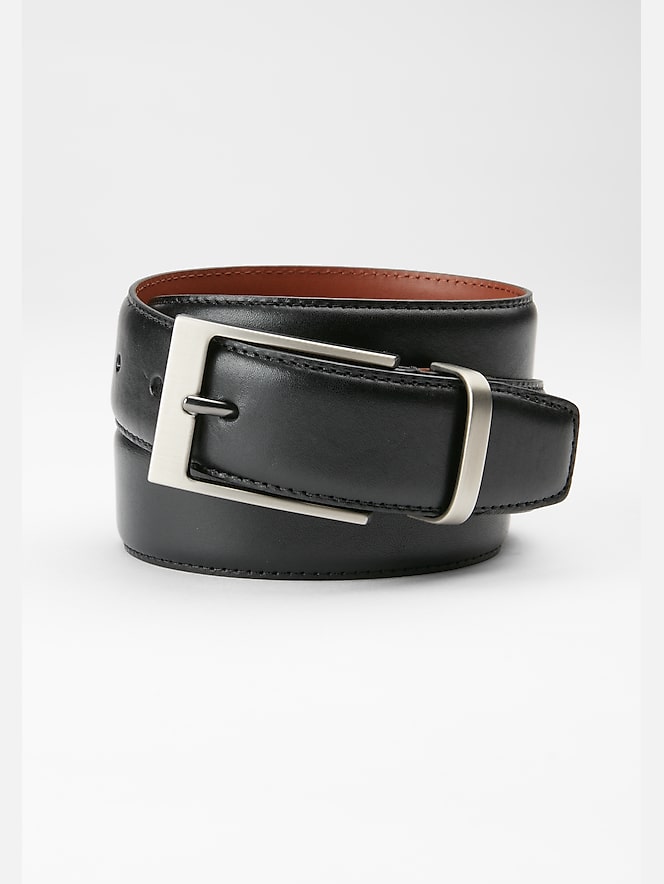 Joseph Abboud Feather Edge Stitched Leather Belt | All Clearance $39.99 ...