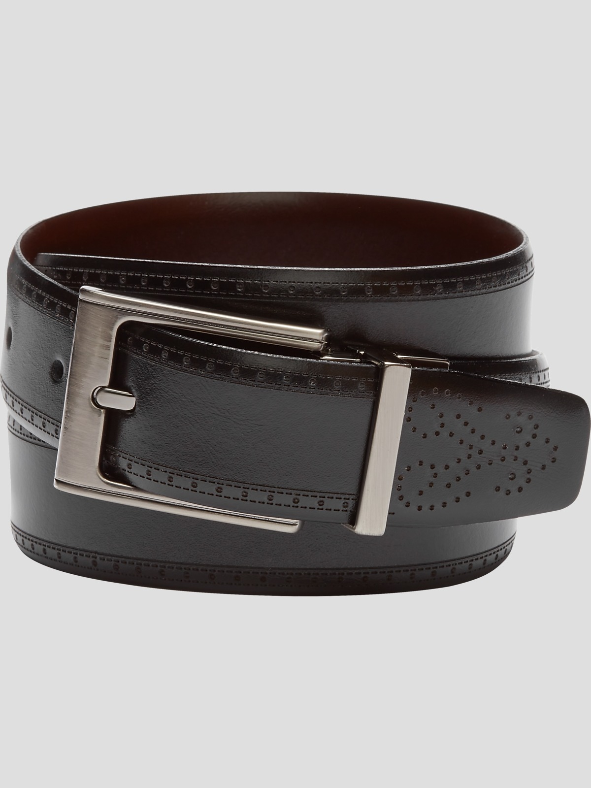 Reversible leather/black belt