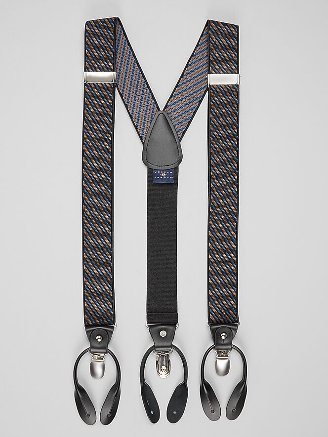 Joseph Abboud Bias Stripe Suspenders