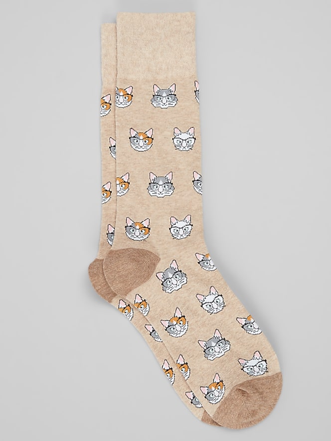 Egara Cat With Glasses Socks, 1-Pair