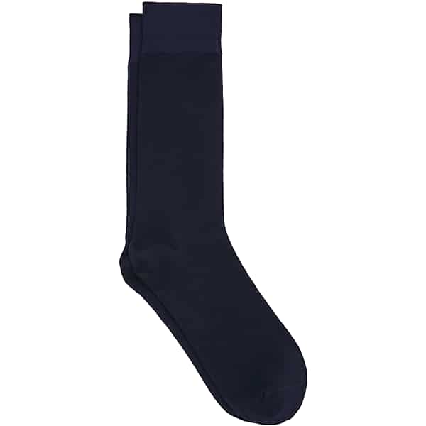 Egara Men's Solid King Socks, 1-pair Navy - Size: One Size TMW8XCR80001