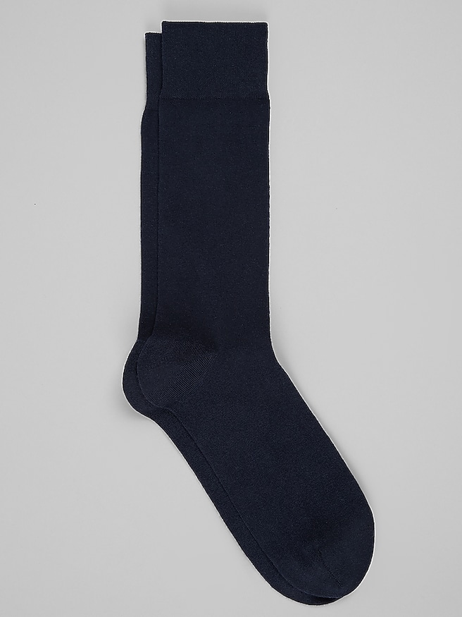Egara Men's King Solid Socks, 1-Pair , New Navy / Blue