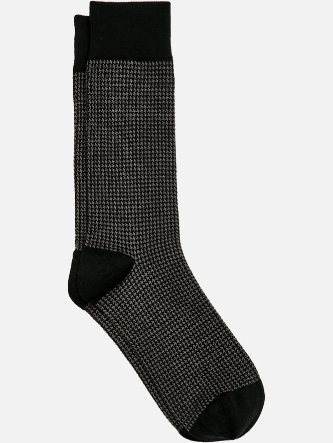 Egara Houndstooth Dress Socks, 1-pair