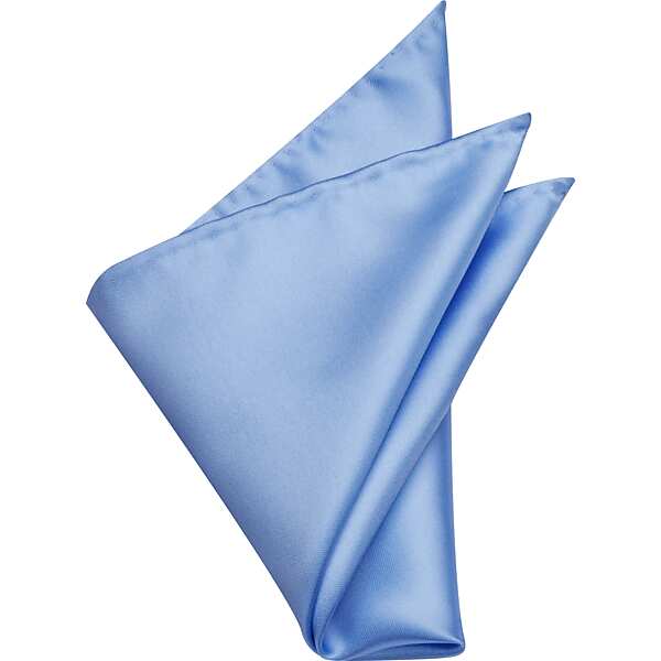 Egara Men's Solid Pocket Square Steel Blue - Size: One Size