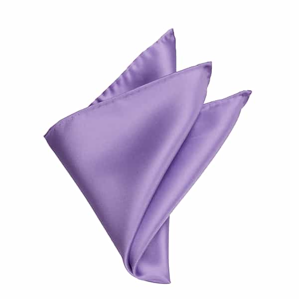 Egara Men's Solid Pocket Square Lilac - Size: One Size