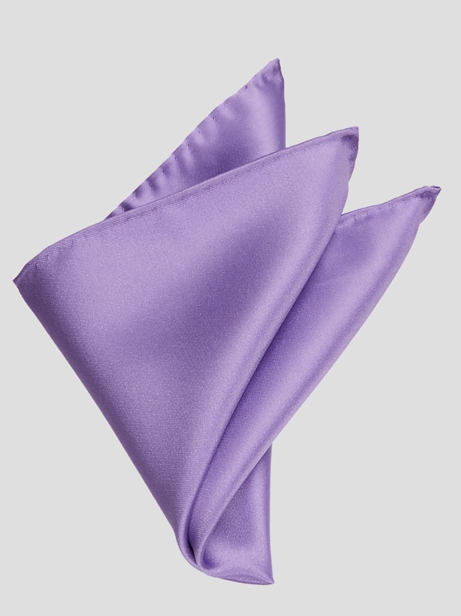 Egara Men's Solid Pocket Square , Lilac / Purple