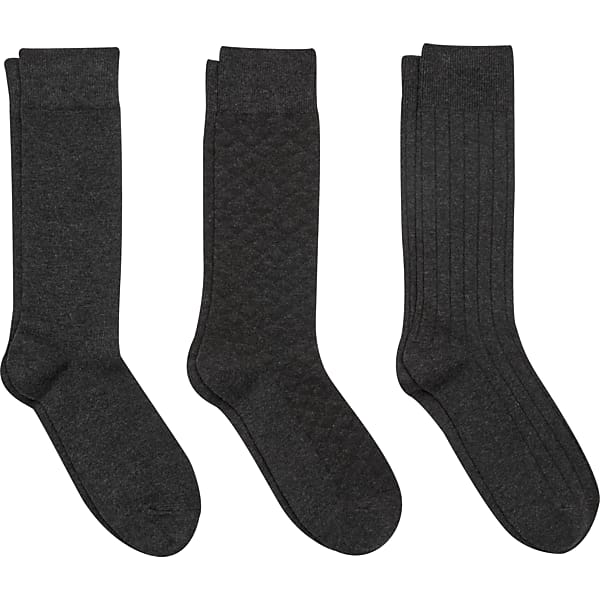 Joseph Abboud Men's Socks, 3-Pack Charcoal - Size: One Size