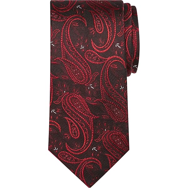 Pronto Uomo Men's Narrow Paisley Silk Tie Burg Paisley - Size: One Size - Only Available at Men's Wearhouse TMW8XJK80006