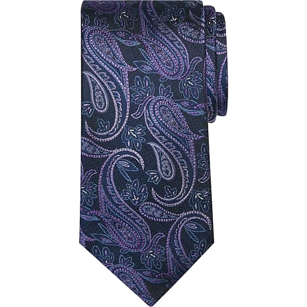 Pronto Uomo Men's Narrow Paisley Silk Tie Purp Paisley - Size: One Size - Only Available at Men's Wearhouse TMW8XJK80032