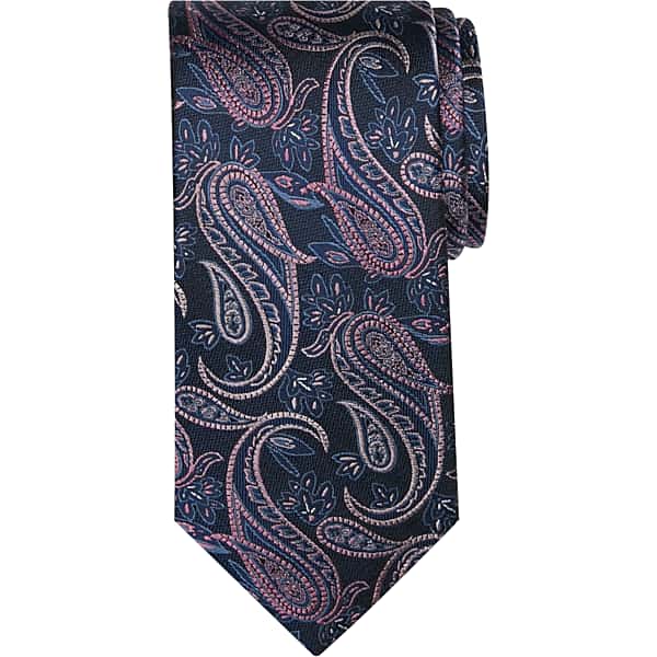 Pronto Uomo Men's Narrow Paisley Silk Tie Pnk Paisley - Size: One Size - Only Available at Men's Wearhouse TMW8XJK80069