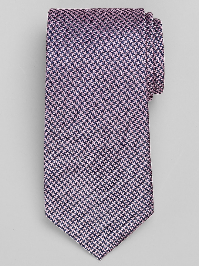 Awearness Kenneth Cole Houndstooth Tie Pink