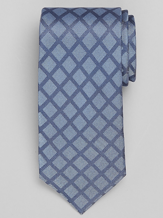 Awearness Kenneth Cole Border Grid Tie Blue