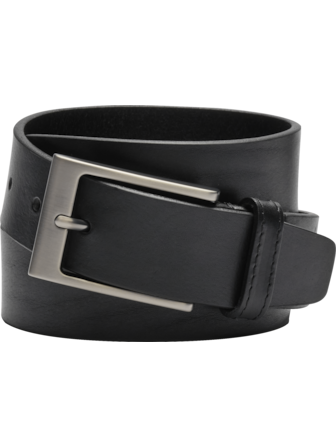 Silver Square 1 3/4 Inch Leather Belt