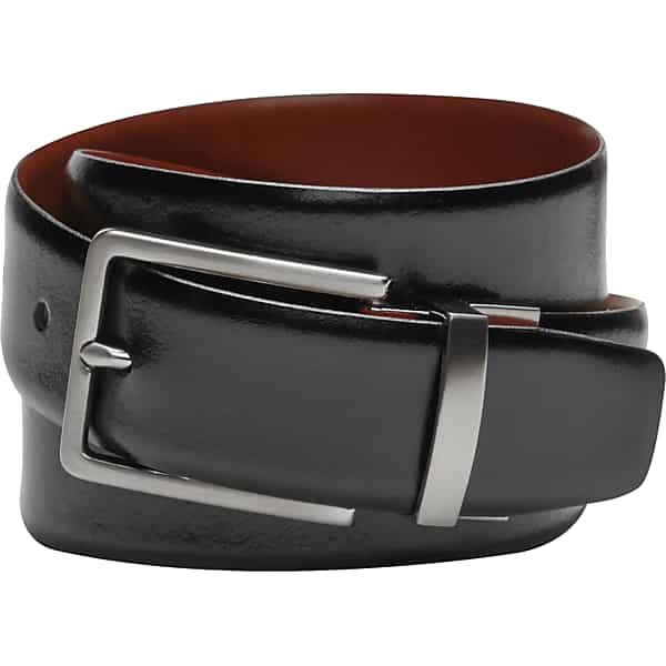 Joseph Abboud Men's Reversible Leather Belt Black - Size: 38 Waist