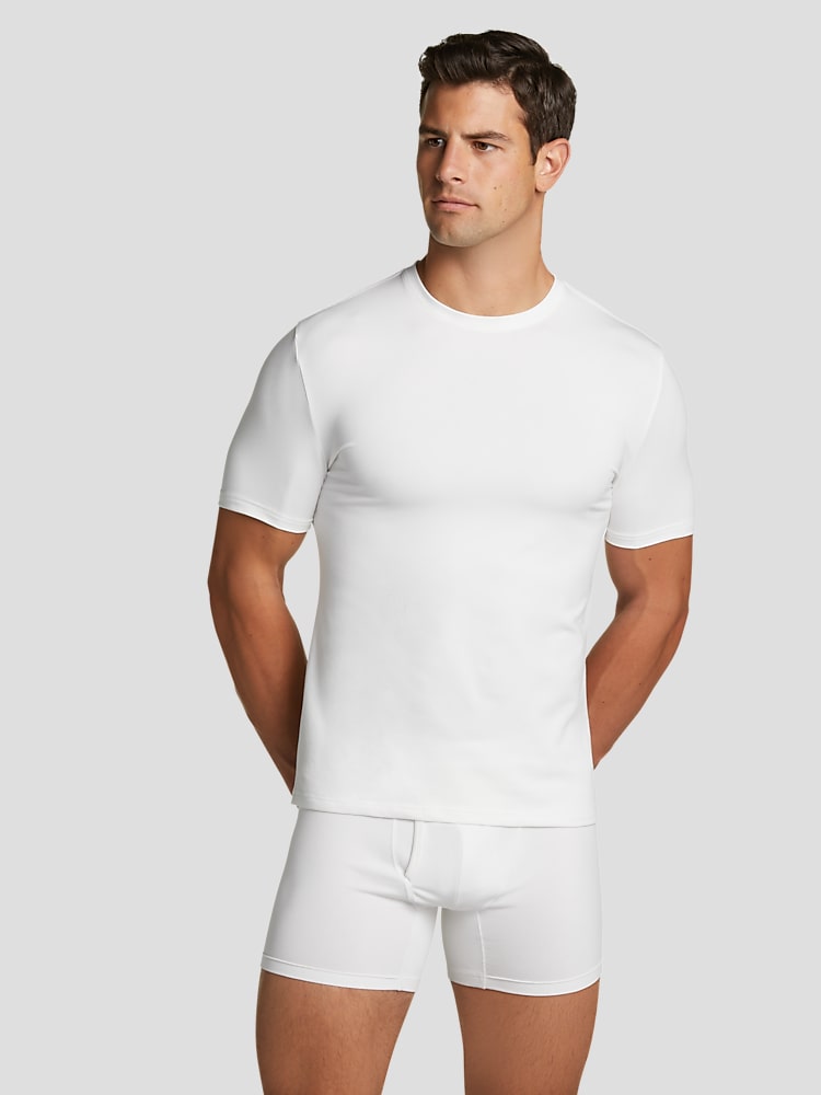 grey undershirt white dress shirt Grey V-Neck Undershirt (2-pack) M