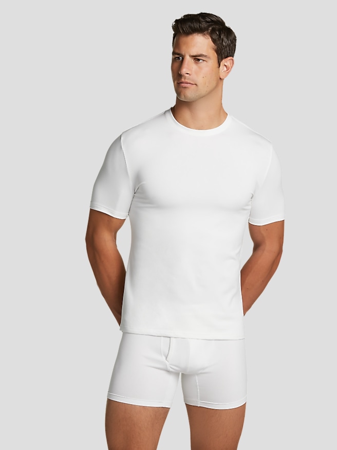 Egara Men's Slim Fit Crewneck T-Shirt, 3-Pack , White