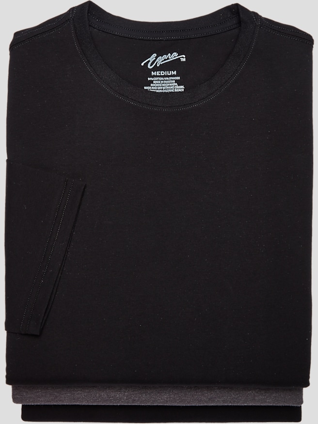 Egara Men's Slim Fit Crewneck T-Shirt, 3-Pack , Multi / Black